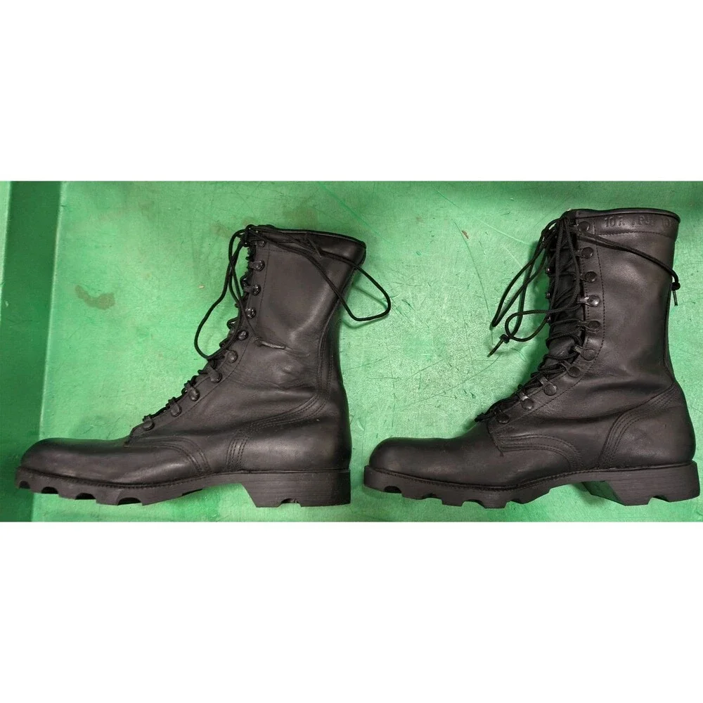 Vintage 1989 Ro-Search US Military Black Leather Combat Boots Size 10R